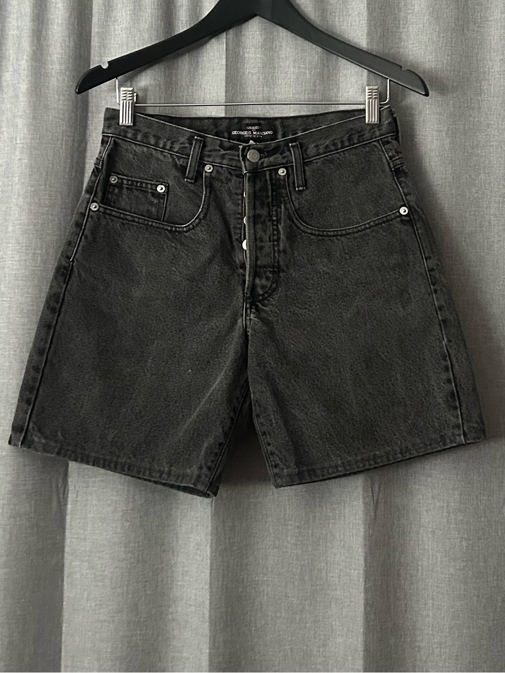 Guess Black High-Rise Denim Shorts